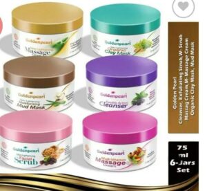 6 Golden Pearl WHITENING facial treatment jars set