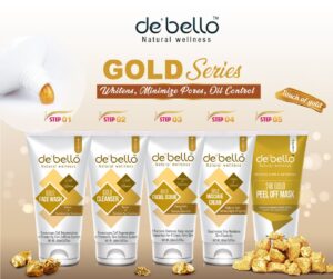 Debello Gold Series Facial Kit (150ml Each) Pack of 5