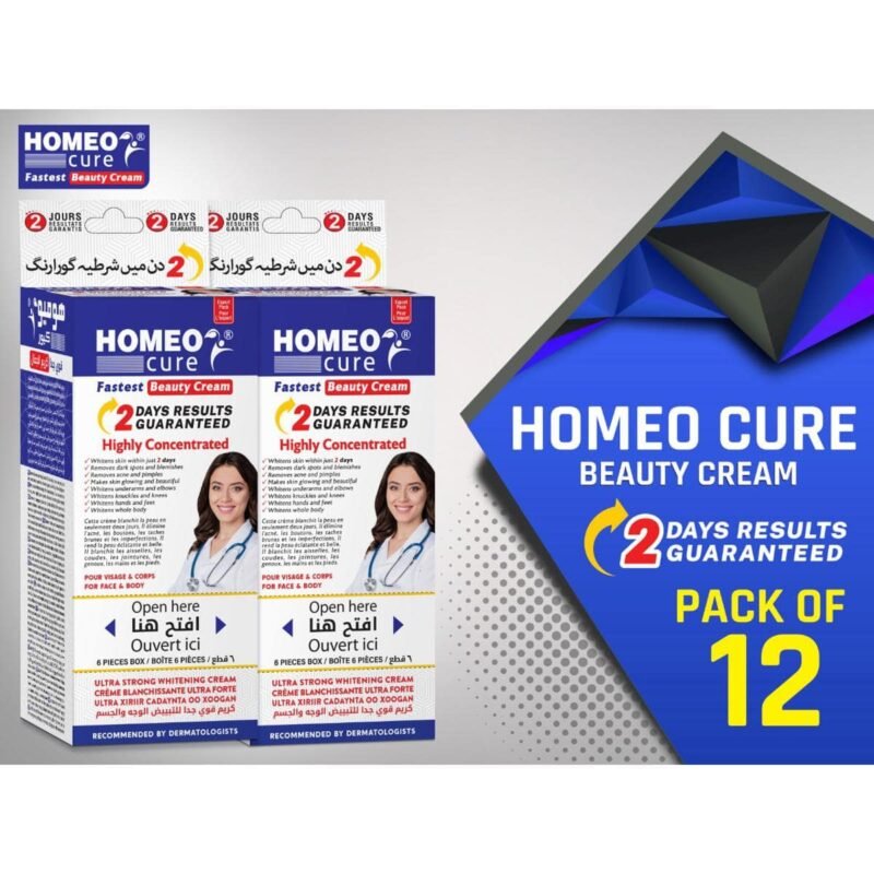 Pack of 12 Homeo Cure Beauty Cream Highly Concentrated Fastest 2 Days Results Guaranteed