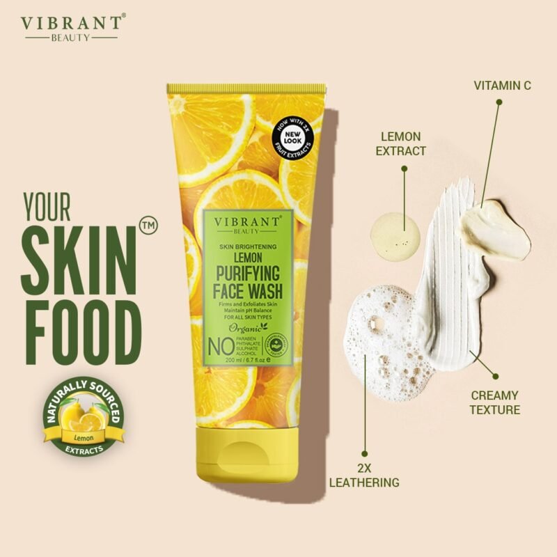 Vibrant Beauty Lemon Purifying Face Wash (200ml