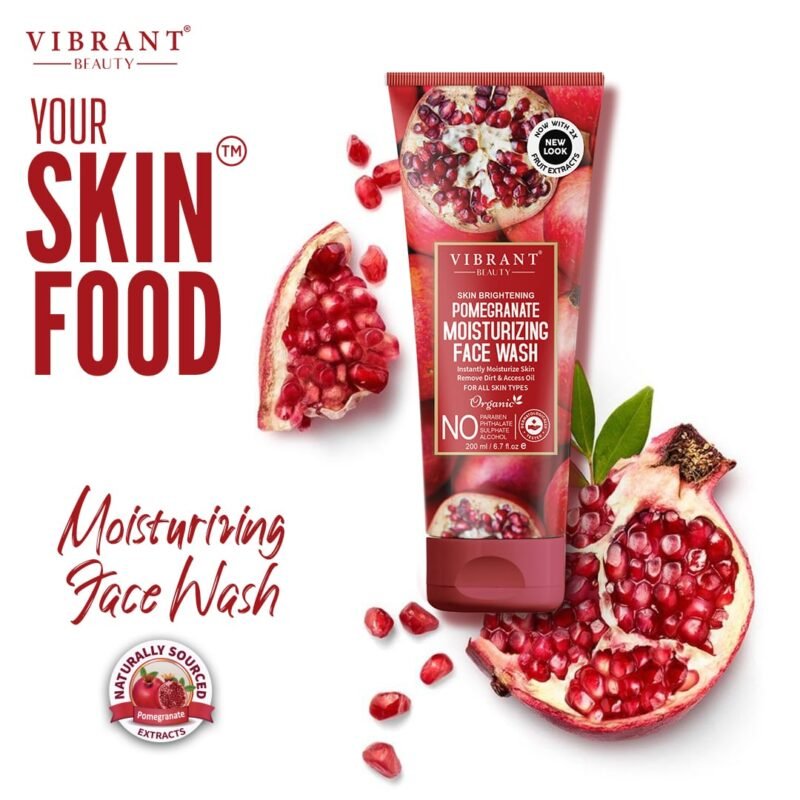Vibrant Beauty Pomegranate Moisturizing Face Wash (200ml)
