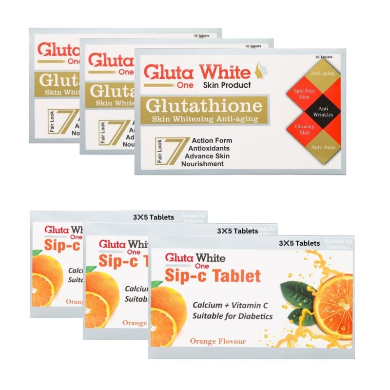 Gluta White Skin Whitening Supplement (45 Day)