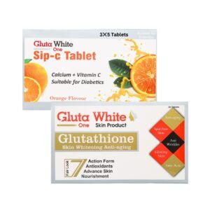 Gluta White Glutathione Capsule & Gluta White Sip C For Skin Brightening (15 Days)