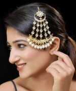Gold Finish Kundan Side Passa Adityam Jewels 4178675