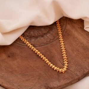 Golden Heartin Balls Chain Medium Length (Unisex) One Gram Gold Radhas Creations 2195199