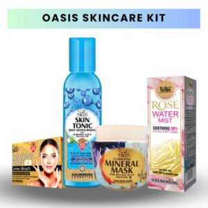 Soft Touch Cosmetics Oasis Skincare Kit (Skin Tonic + Diamond Bleach + Mineral Mask + Rose Water)