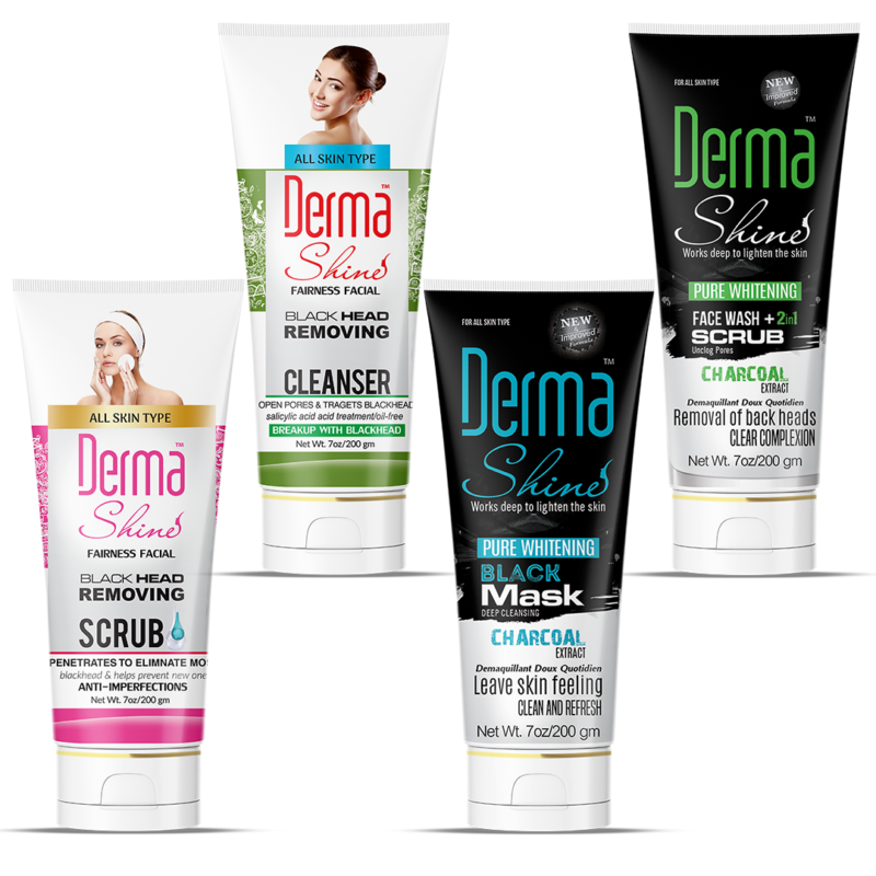 Derma Shine Blackhead Kit (200ml Each)