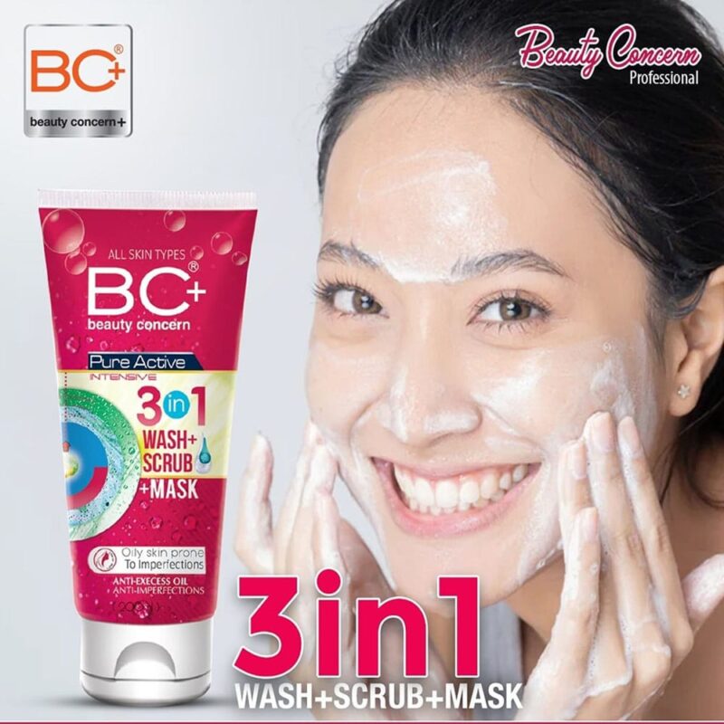 BC+ Beauty Concern 3in1 Wash + Scrub + Mask (120ml)