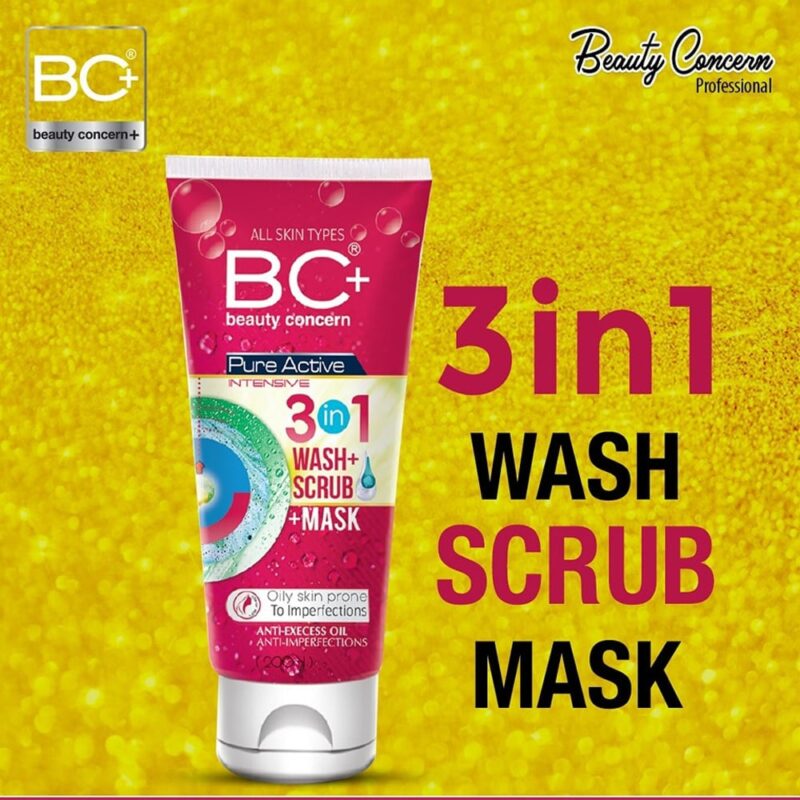 BC+ Beauty Concern 3in1 Wash + Scrub + Mask (200ml)