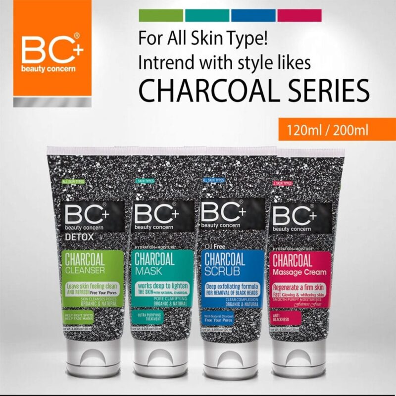 BC+ Beauty Concern Charcoal Facial Kit (200ml) Pack of 4