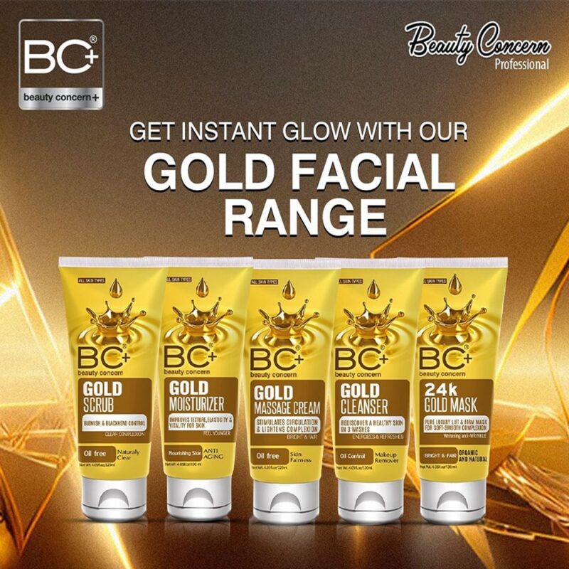 BC+ Beauty Concern Gold Facial Kit (120ml) Pack of 5