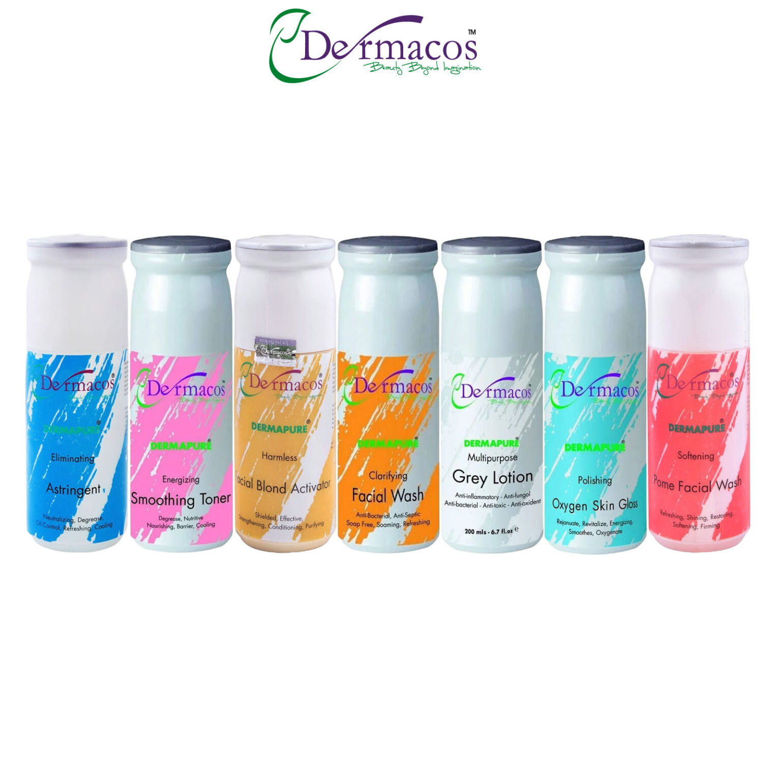 Dermacos Complete Facial Tubes Combination2 (500ml Each) Pack of 7