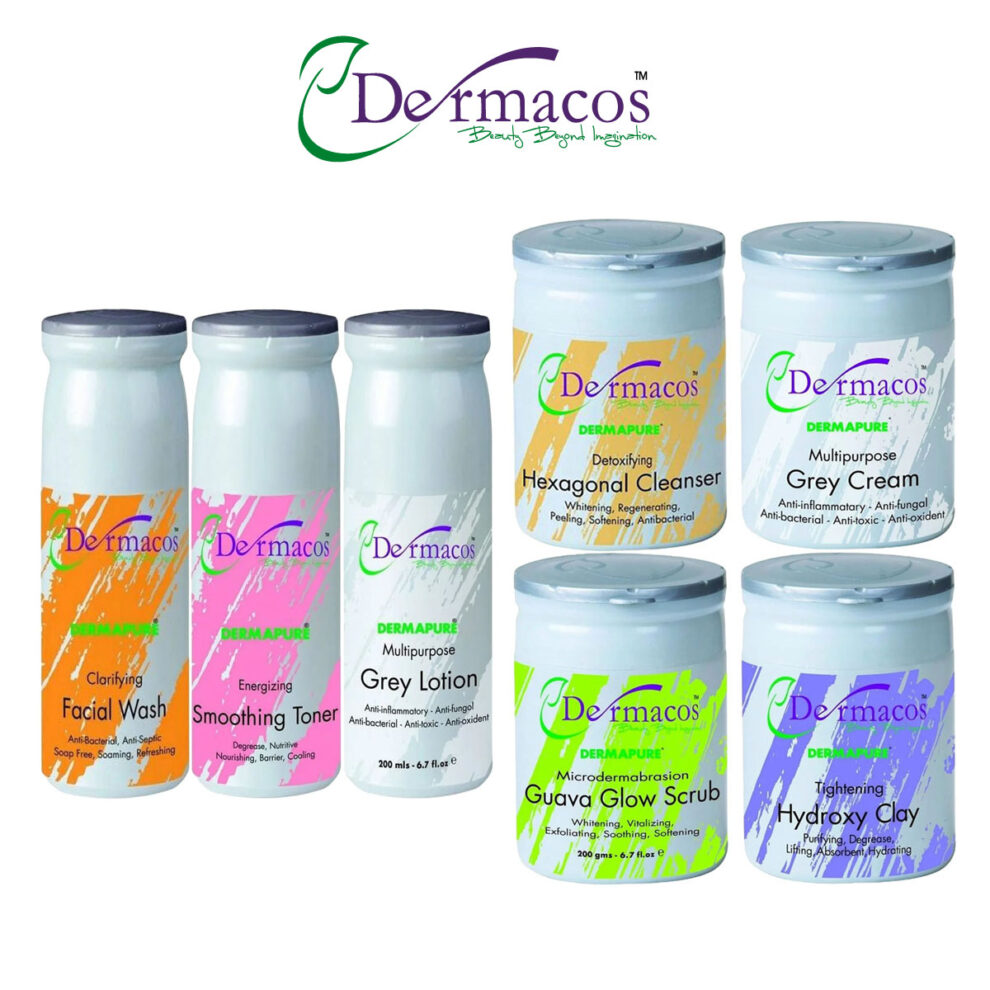 Dermacos Facial Kit Combination1 (500gm Each) Pack of 7 Aleena Cosmetics