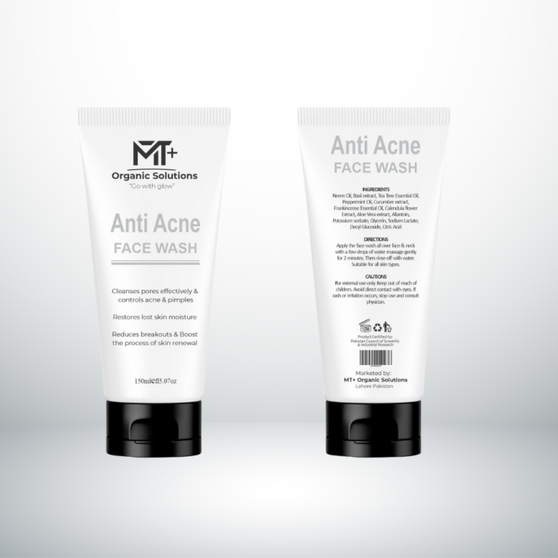 MT+ Organic Solutions Anti Acne Face Wash