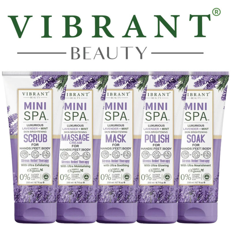 Vibrant Beauty Mini Spa Kit Lavender + Mint Extract (Pack of 5)