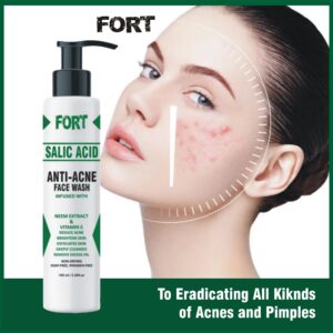 FORT Acne Clear Face Wash Salicylic Acid Cleanser (100ml)