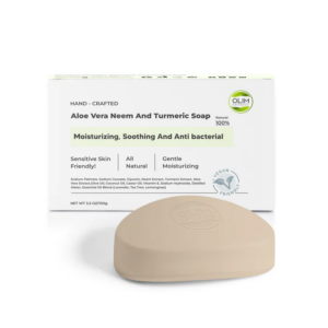 Olim Naturals Aloe Vera, Neem + Turmeric Herbal Soap (100gm)