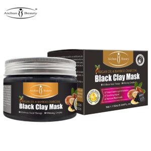 AICHUN BEAUTY Argan Oil & Bamboo Charcol Black Clay Mud Mask (150gm)