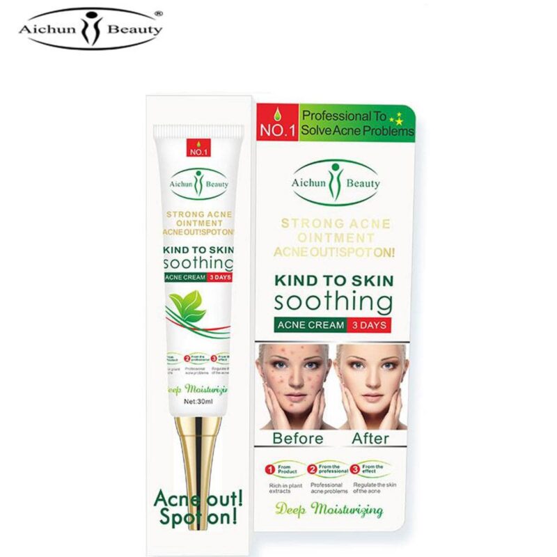 Aichun Beauty Face Acne Cleaning Cream Skin Care Remove Repair Comedone Acne Pimple Remover Cream Anti Acne Treatment (30ml)