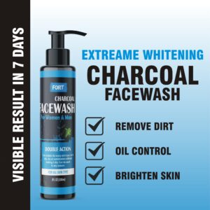 FORT Double Action Charcoal Face Wash (100ml)