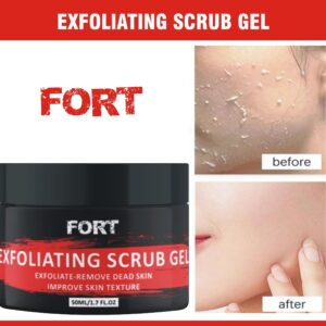 FORT Exfoliating Scrub Gel Face Scrub Remove Dead Skin & Improve Skin Texture (75gm)