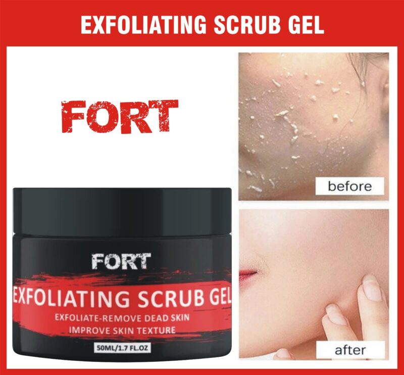 FORT Exfoliating Scrub Gel Face Scrub Remove Dead Skin & Improve Skin Texture (75gm)