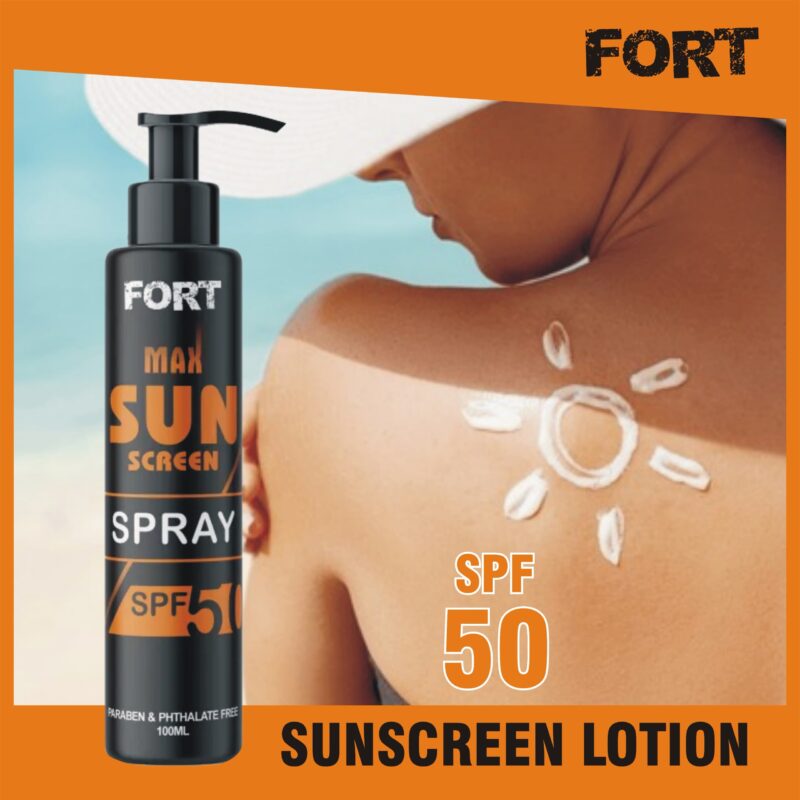 Fort Sunscreen Lotion SPF50 Sunblock (100ml)