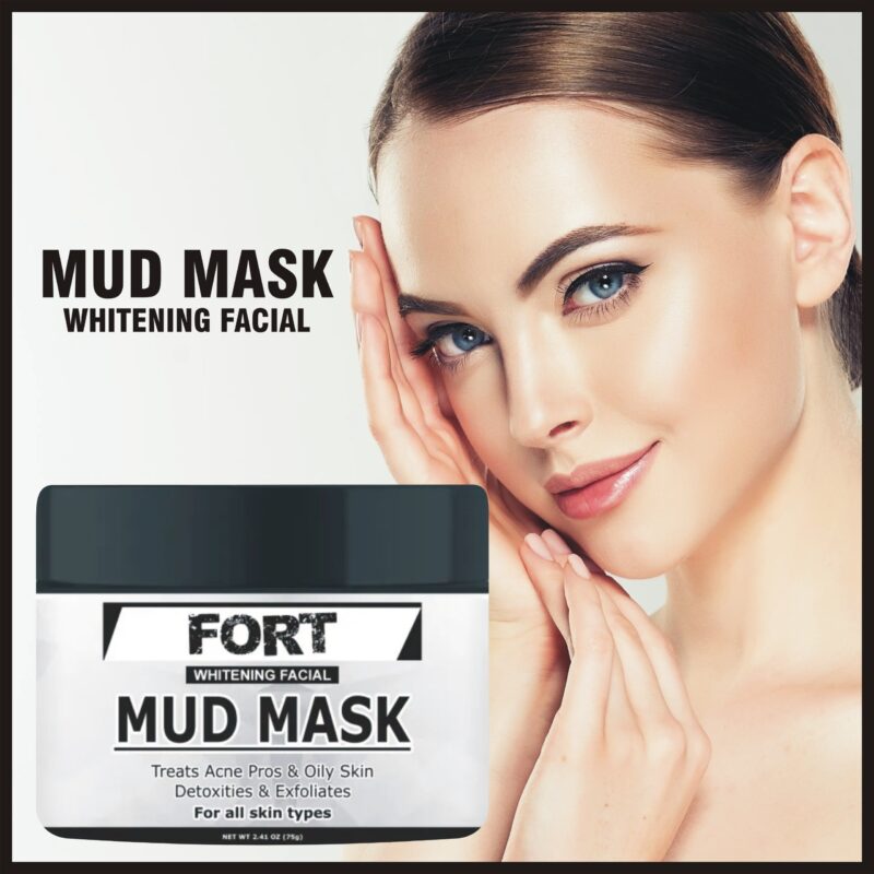 Fort Whitening Facial Mud Mask For Treat Acne Pros & Oily Skin All Skin Type