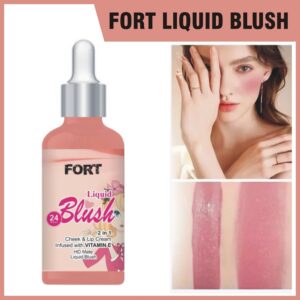 Matte Liquid Blush Long Lasting Waterproof Red Peach Pink Blusher Face Makeup Cosmetics (30ml)