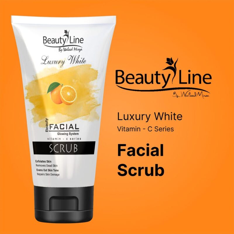 Beauty Line Luxury White Vitamin-C Facial Scrub (150ml)