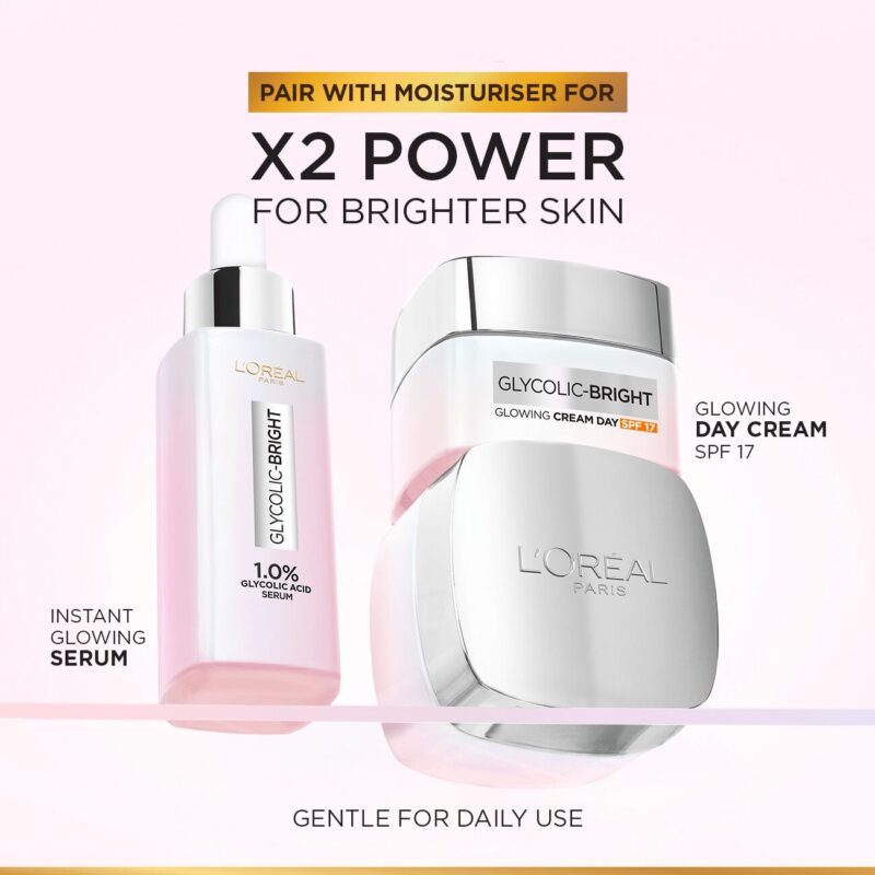 Loreal Paris Glycolic Bright Instant Glowing Serum Reduces 57% Dark Spots (15ml)