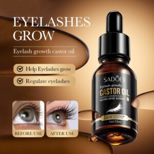 SADOER Castor Oil Eyelash Lengthening Liquid Eyelashes Serum (15ml)