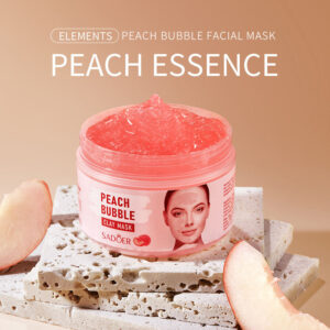 SADOER Popular Delicate and Smooth Peach Bubble Clay Mask