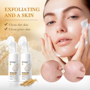 BIOAQUA Rice Raw Pulp Face Wash Cleanser Deep Cleaning & Hydrating Facial Cleansers (120ml)