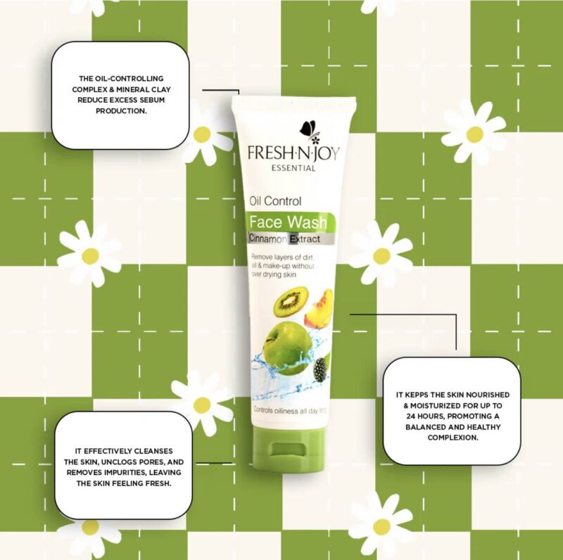 Fresh-N-Joy Essential Oil Control Face Wash Cinnamon Extract