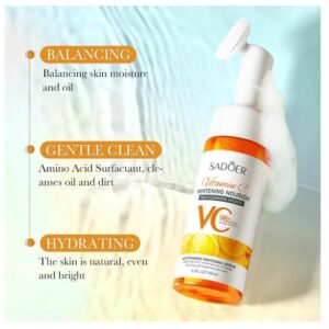 SADOER Vitamin-C Whitening Nourish Mild Cleansing Mousse Cleanser (150ml)