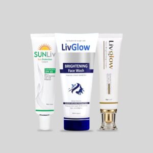 LivGlow Brightening Cream (Pack of 3) Face Wash & SunLiv Sun Protection
