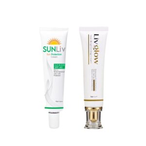 Pack of 2 LivGlow Skin Brightening Cream & SunLiv Sun Protection Cream (For Men & Women)