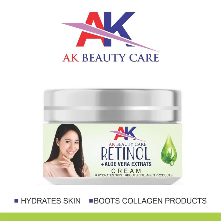 AK Beauty Care Retinol Aloe Vera Extrats Cream (75gm)