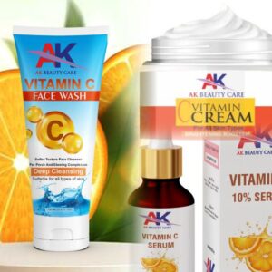 AK Beauty Care Vitamin C Face wash +Cream+Serum