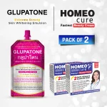 Glupatone Whitening Emulsion + Homeo Cure Beauty Cream (Pack of 2)