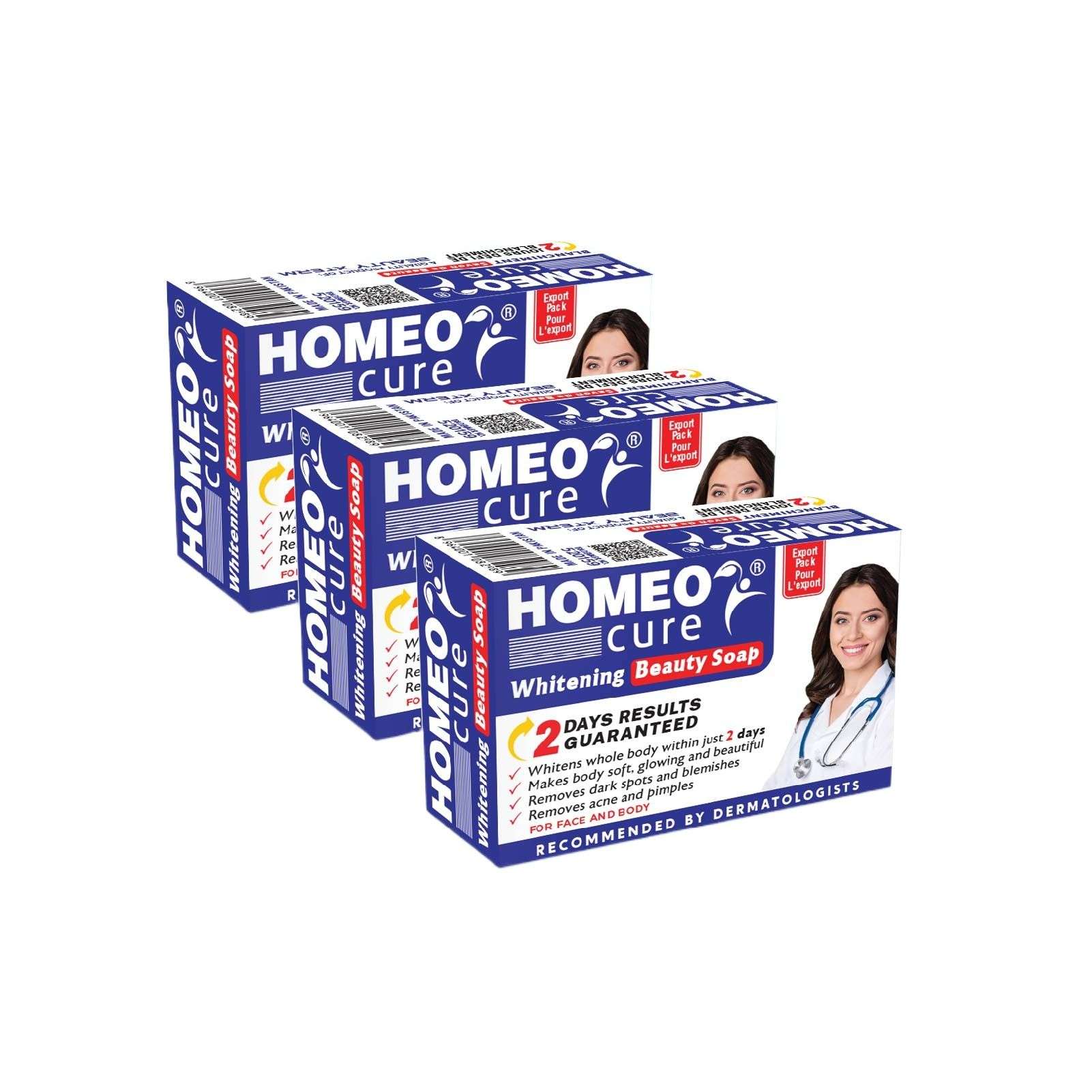 Homeo Cure Whitening Beauty Soap (Pack of 3) 1 Homeo Cure Whitening Beauty Soap (Pack of 3)