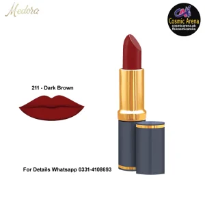 Medora Matte Lipstick Shade #211 Dark Brown