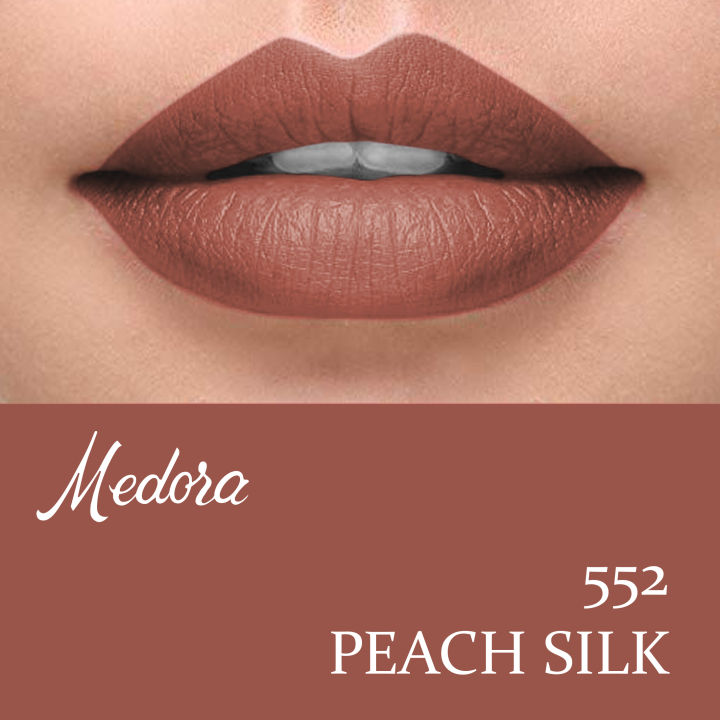 Medora Matte Lipstick Shade #552 Peach Silk 1 Medora Matte Lipstick Shade #552 Peach Silk