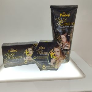 Parley 24K Gold Gleam 3-piece set with beauty soap, full body cream and gold beauty cream