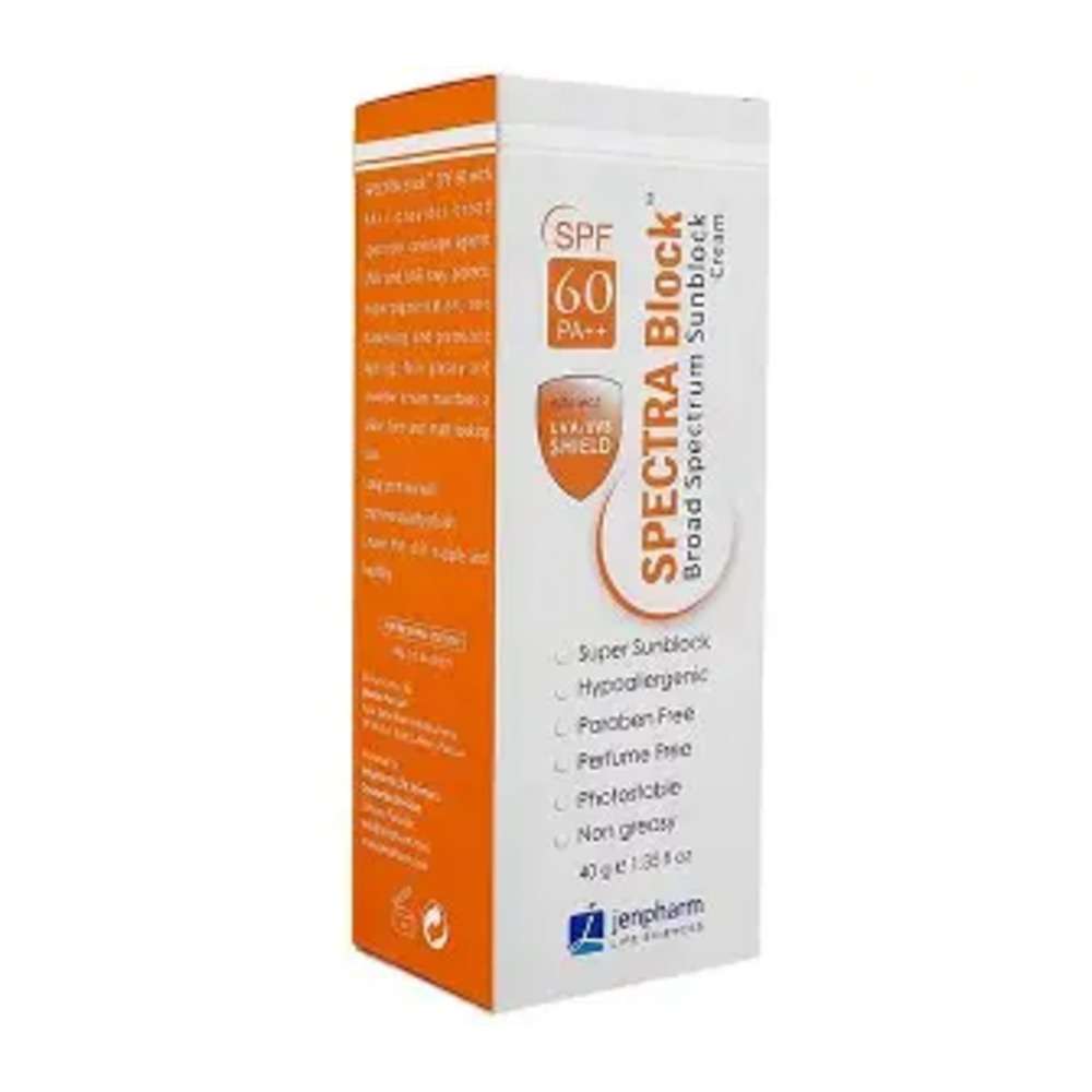 Jenpharm Spectra Block SPF60 (40gm) 1 Jenpharm Spectra Block SPF60 (40gm) – authentic Pakistani & Asian beauty product in the USA | Aleena Cosmetics