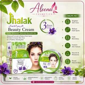 Jhalak Beauty Cream for bright glowing skin - helps brighten complexion and nourish skin - buy online at Aleena Cosmetics
